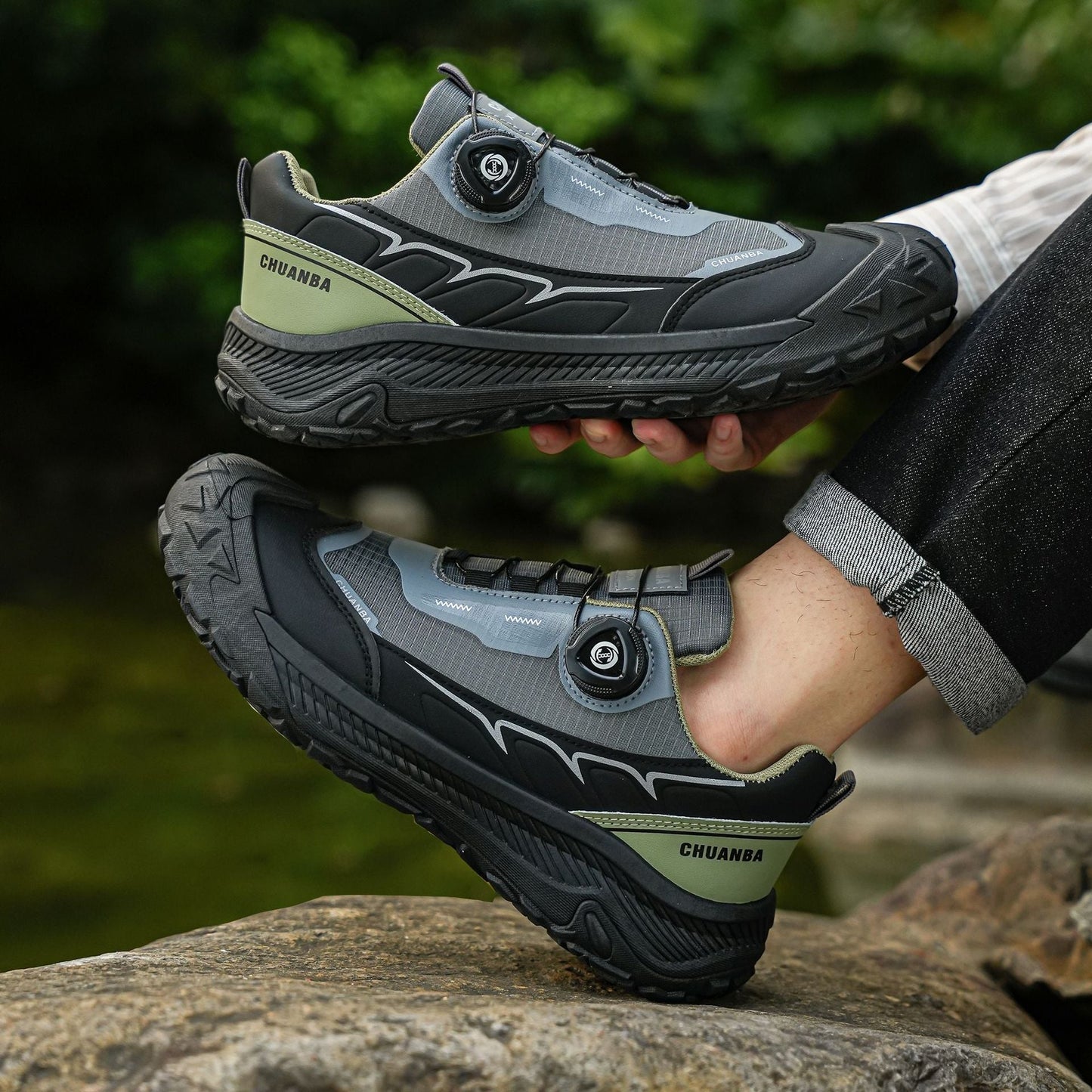 🔥 Męskie buty outdoorowe – wygodne buty trekkingowe z antypoślizgową podeszwą, lekkie i wytrzymałe na co dzień