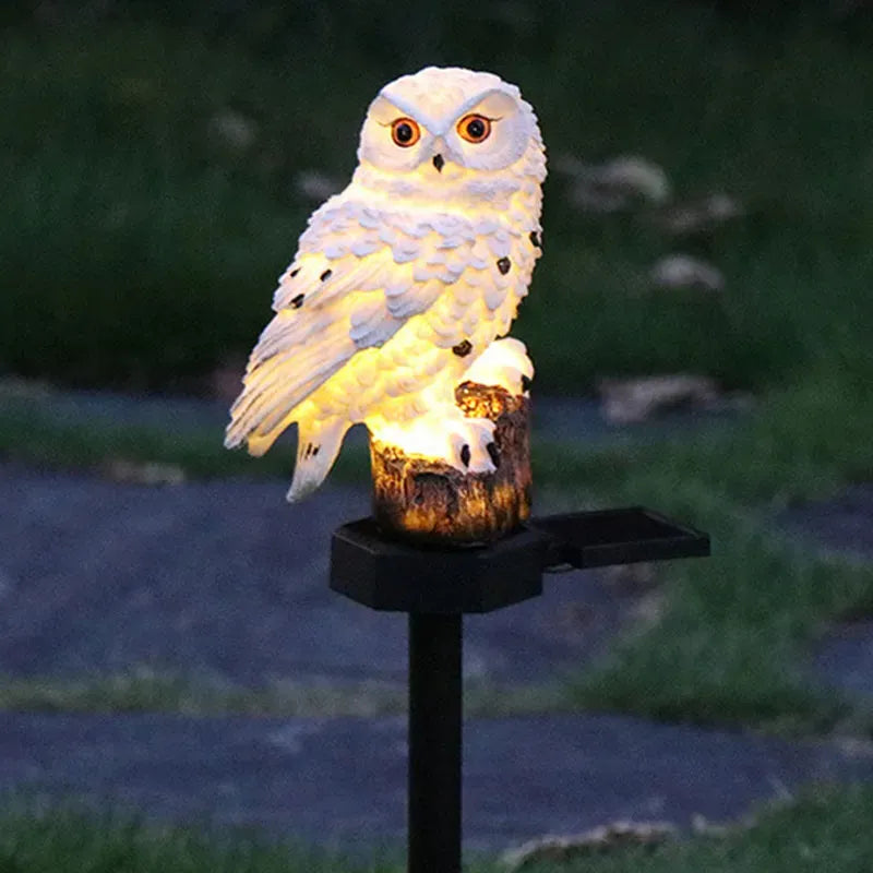 Oświetlenie solarne do ogrodu na trawnik 🌿 | Zewnętrzne oświetlenie solarne na ścieżki, odporne IP65, w kształcie sowy 🦉✨