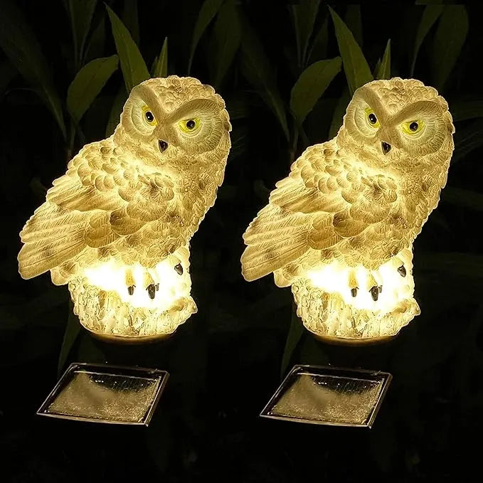 Oświetlenie solarne do ogrodu na trawnik 🌿 | Zewnętrzne oświetlenie solarne na ścieżki, odporne IP65, w kształcie sowy 🦉✨