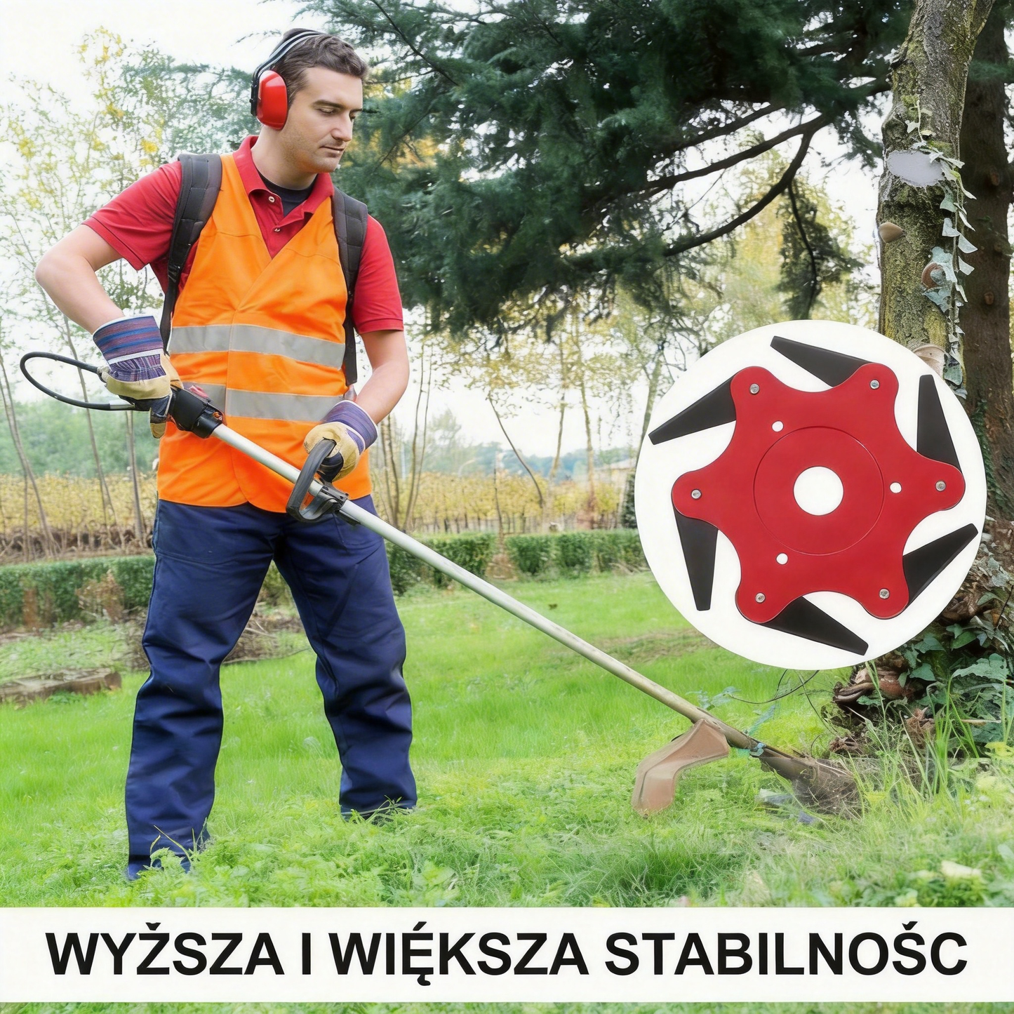 Wzmocnione i trwałe uniwersalne 6-ostrzowe ostrze do kosiarki 🌿 mocne koszenie trawy i zarośli, ostre i wydajne 💪🔥