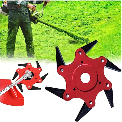 Wzmocnione i trwałe uniwersalne 6-ostrzowe ostrze do kosiarki 🌿 mocne koszenie trawy i zarośli, ostre i wydajne 💪🔥